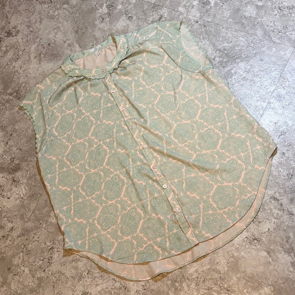 Joie Tops - Joie Mint Green Patterned Women's Blouse